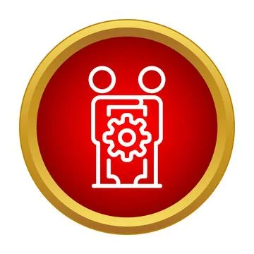 Teamwork creating collaboration process icon design イラスト素材