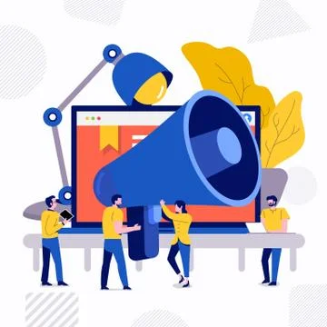 Teamwork creative advertising Stock Illustration