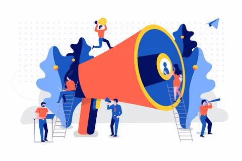 Teamwork creative advertising Stock Illustration