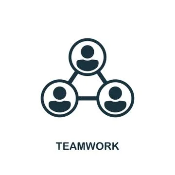Teamwork creative icon. Simple element illustration. Teamwork concept symbol Stock Illustration