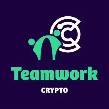 Teamwork Crypto Logo Stock Illustration