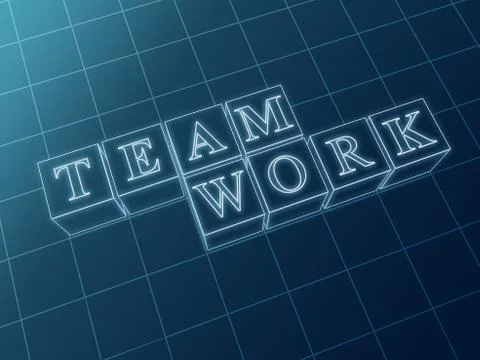 Teamwork cubes Stock Illustration