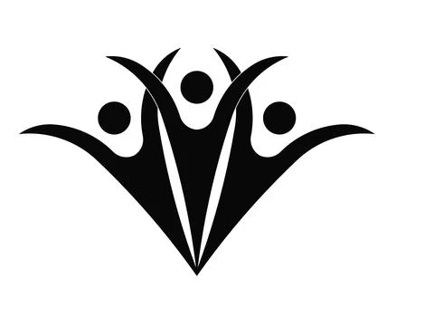 Teamwork design over white background vector illustration.Dancing People Si.. Stock Illustration