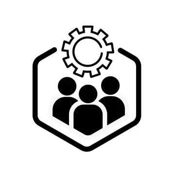 Teamwork development like execute icon. flat linear style trend modern abstract Stock Illustration