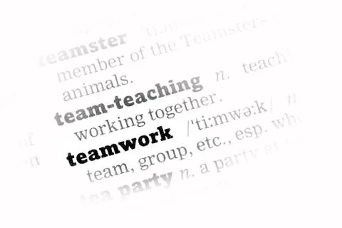Teamwork Dictionary Definition Stock Photos