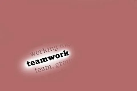 Teamwork Dictionary Definition Stock Photos