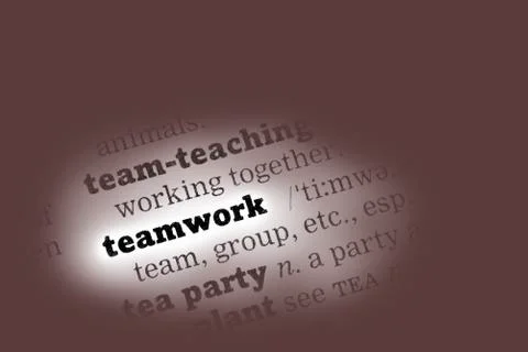 Teamwork Dictionary Definition Stock Photos