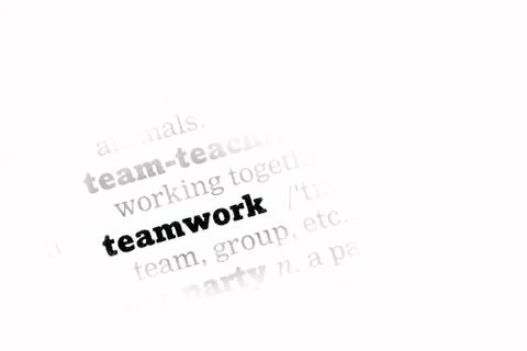Teamwork Dictionary Definition Stock Photos