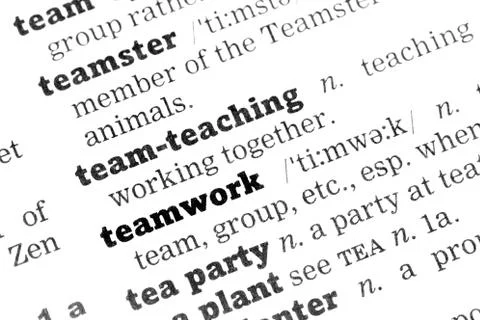Teamwork Dictionary Definition Stock Photos