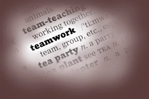 Teamwork Dictionary Definition Stock Photos