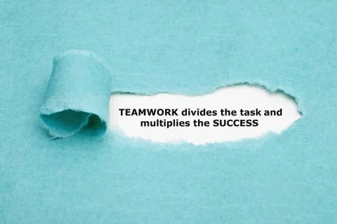 Teamwork Divides Task And Multiplies Success 库存照片