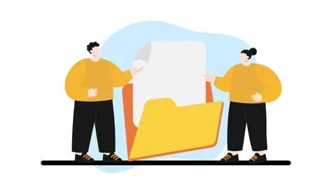 Teamwork for Document Management Video stock 342377892