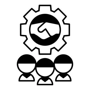 Teamwork Dualtone Icon Stock Illustration