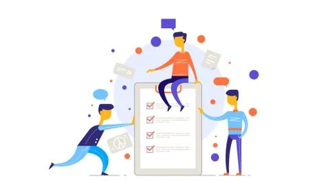 Teamwork on finding new ideas, Human resources requirements. Stock Illustration