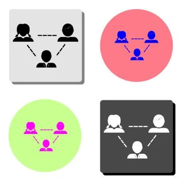 Teamwork. flat vector icon Stock Illustration