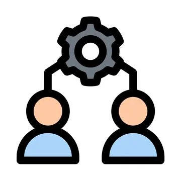 Teamwork-Gear-Collaboration-Icon-Project-Management-Agile Stock Illustration