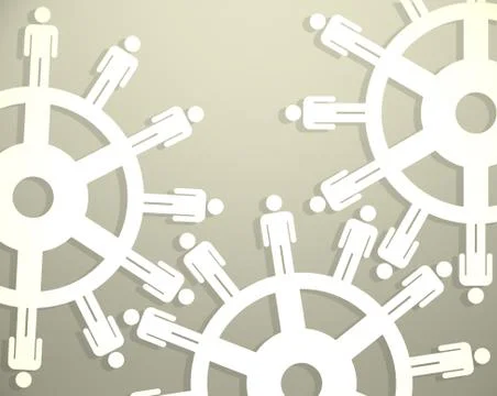 Teamwork gear Stock Illustration