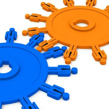 Teamwork gear Stock Illustration