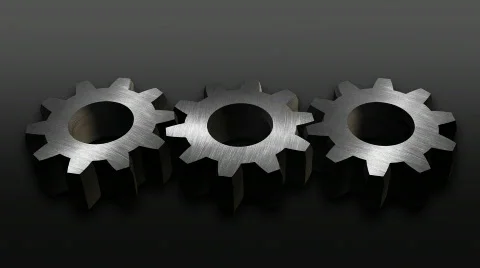 Teamwork Gears (Solid Three) Stock Footage 487118