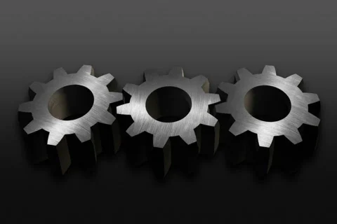 Teamwork Gears (Solid Three) NTSC Stock Footage 531510