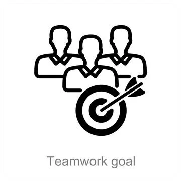 Teamwork goal Stock Illustration
