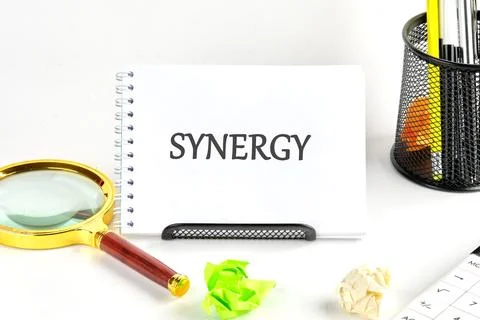 Teamwork, good business system, finding working solutions and effective manag 库存照片