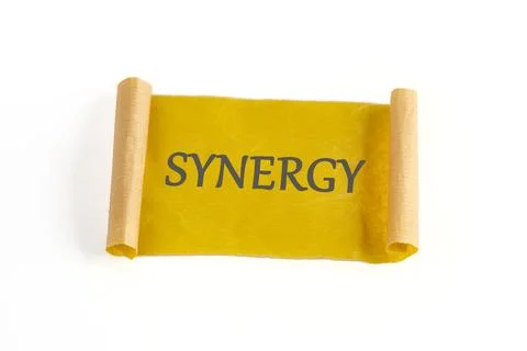 Teamwork, good business system, finding working solutions and effective manag 库存照片