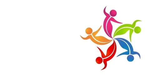 Teamwork Group of Dancers Coming Together. 4k HD Animation Stock Footage 75504052