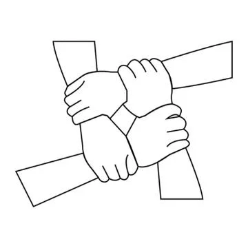 Teamwork hands Stock Illustration