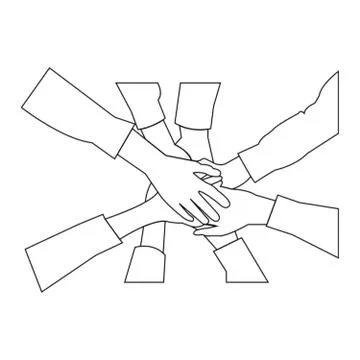 Teamwork hands 스톡 일러스트