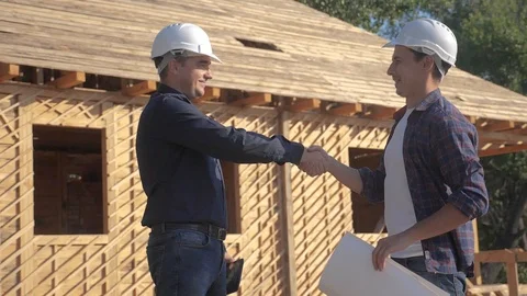 teamwork handshake. concept building con... | Stock Video | Pond5