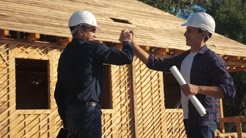 teamwork handshake. concept building con... | Stock Video | Pond5