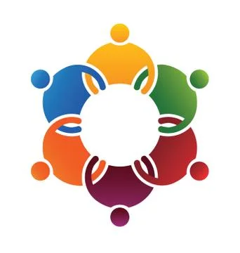 Teamwork holding 6 Stock Illustration