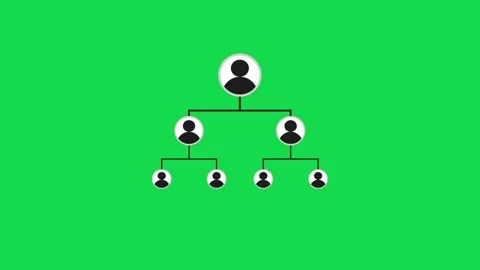 Teamwork icon, Business manager leader hierarchy connections Stock Footage 337537890
