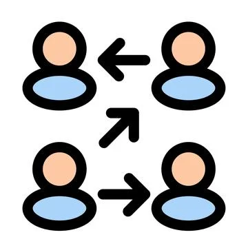 Teamwork Icon- Collaboration- Project Management- Agile Workflow 스톡 일러스트