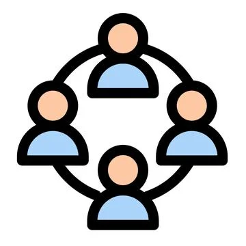 Teamwork Icon- Collaborative Group- Project Team Symbol 스톡 일러스트