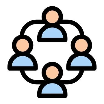 Teamwork Icon- Collaborative Group- Project Management Symbol Stockillustratie