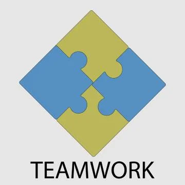 Teamwork icon flat design Stock Illustration