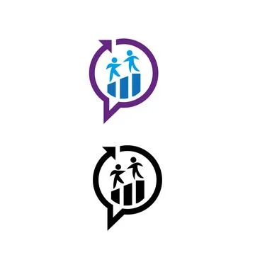 Teamwork icon in solid style. Vector illustration Stock Illustration