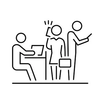 Teamwork icon on a white background. Vector illustration Stock-Illustration