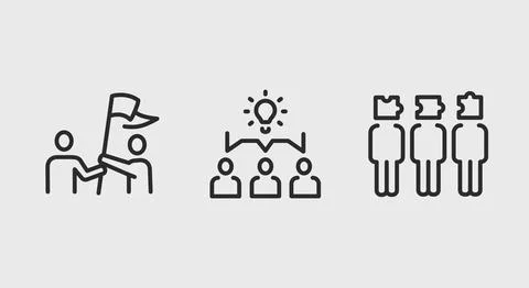 Teamwork icons Stock Illustration