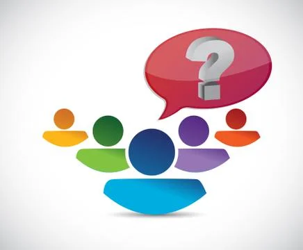 Teamwork idea discussion illustration design Stock Illustration