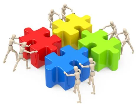 The teamwork Stock Illustration