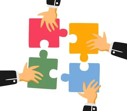 Teamwork illustration for better teamwork Stock Illustration