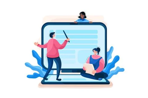 Teamwork Illustration concept. A flat illustration isolated on white background 스톡 일러스트