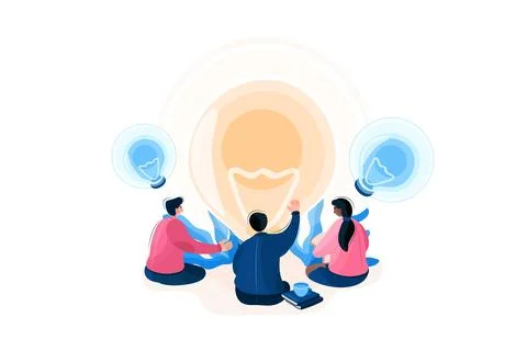 Teamwork Illustration concept. A flat illustration isolated on white background Stock Illustration