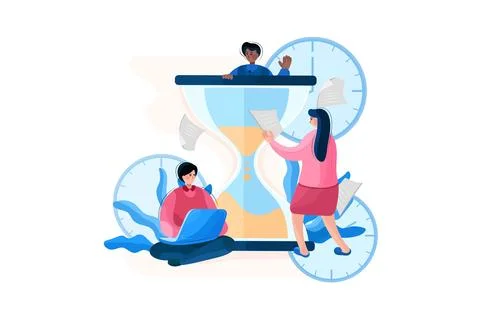 Teamwork Illustration concept. A flat illustration isolated on white background 스톡 일러스트