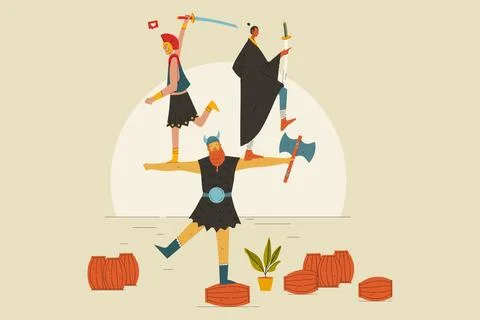 Teamwork Illustration Stock Illustration