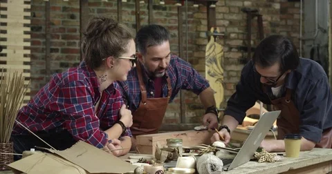 Teamwork is Important in Creating Design Stock Footage 74488533