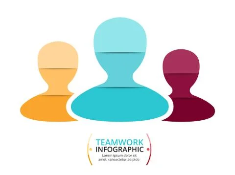 Teamwork infographic. Template for diagram, graph, presentation and chart Stock Illustration